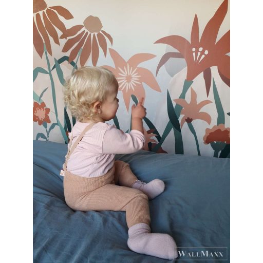 RASCH Roomblush 300120 zöld virágos gyermek digitális panel