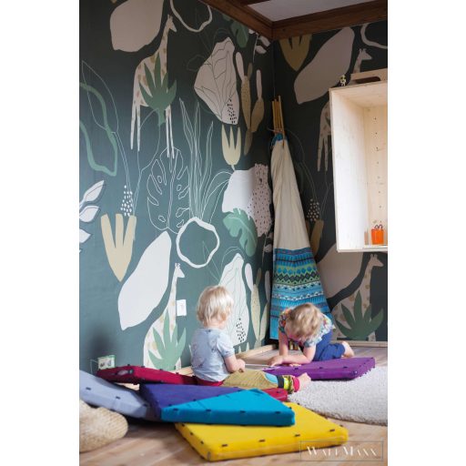 RASCH Roomblush 300125 zöld szafari mintás gyermek digitális panel