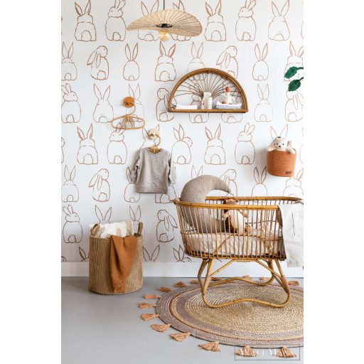 RASCH Roomblush 300132 bézs nyuszi mintás gyermek digitális panel