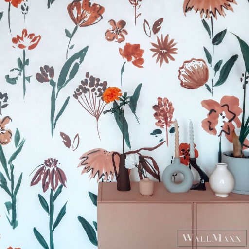 RASCH Roomblush 300133 zöld virágos gyermek digitális panel