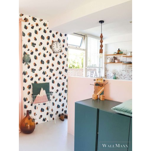 RASCH Roomblush 300136 zöld leopárd mintás gyermek digitális panel