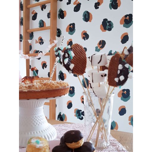 RASCH Roomblush 300136 zöld leopárd mintás gyermek digitális panel