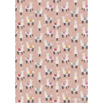   RASCH Roomblush 300140 rózsaszín láma mintás gyermek digitális panel