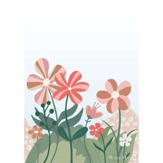   RASCH Roomblush 300141 rózsaszín virágos gyermek digitális panel