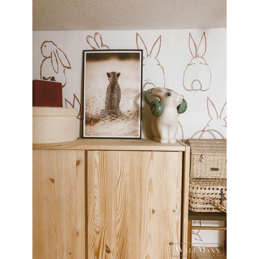 RASCH Roomblush 300158 rózsaszín nyuszi mintás gyermek digitális panel