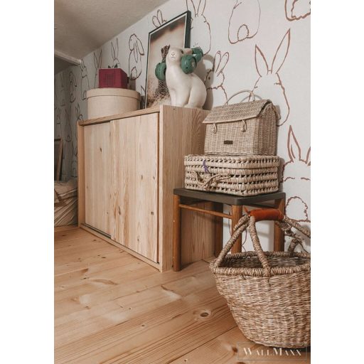 RASCH Roomblush 300158 rózsaszín nyuszi mintás gyermek digitális panel