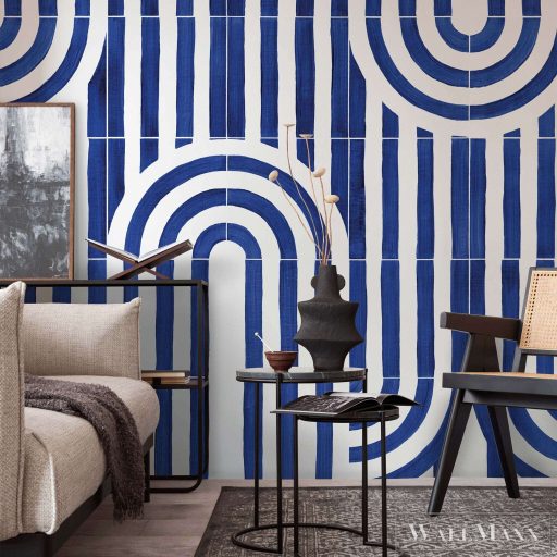 RASCH Roomblush 300162 kék palota mintás ifjúsági digitális panel