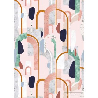   RASCH Roomblush 300170 rózsaszín ív mintás gyermek digitális panel