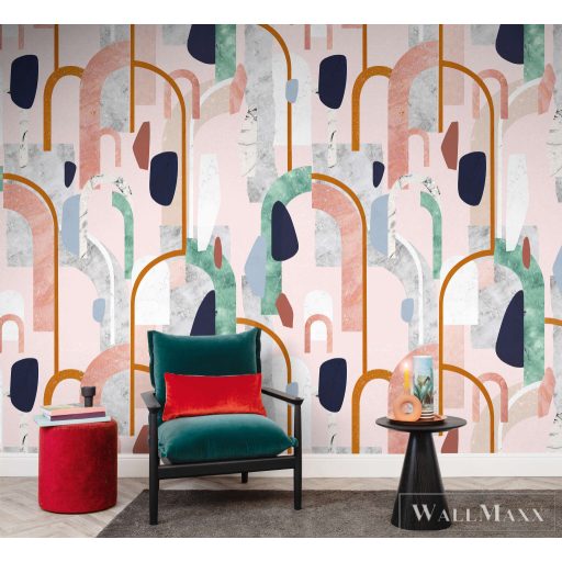 RASCH Roomblush 300170 rózsaszín ív mintás gyermek digitális panel