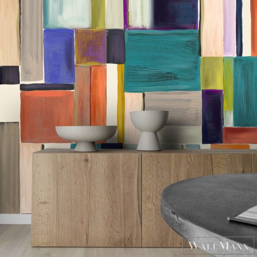 RASCH Roomblush 300171 színes tégla mintás gyermek digitális panel