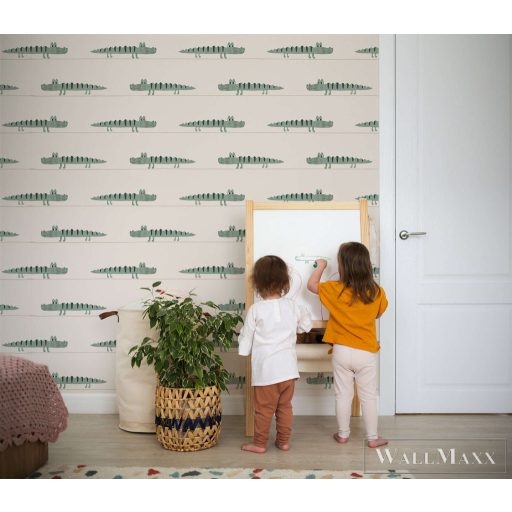 RASCH Roomblush 300172 zöld mr krokó mintás gyermek digitális panel