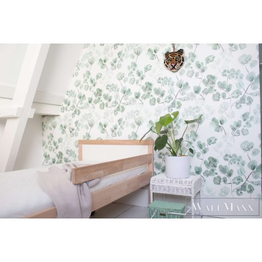 RASCH Roomblush 300181 zöld eukaliptusz mintás gyermek digitális panel