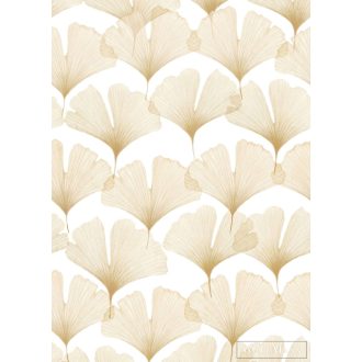   RASCH Roomblush 300195 sárga ginkgo mintás gyermek digitális panel