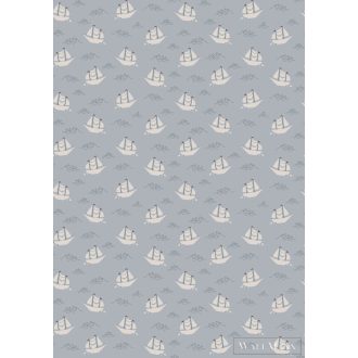   RASCH Roomblush 300198 kék vitorlás mintás gyermek digitális panel