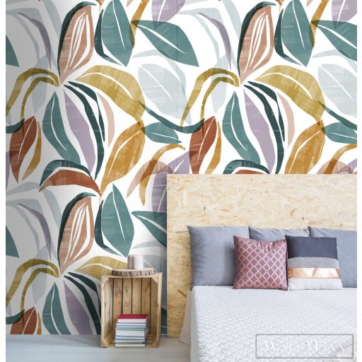 RASCH Roomblush 300353 színes levél mintás gyermek digitális panel