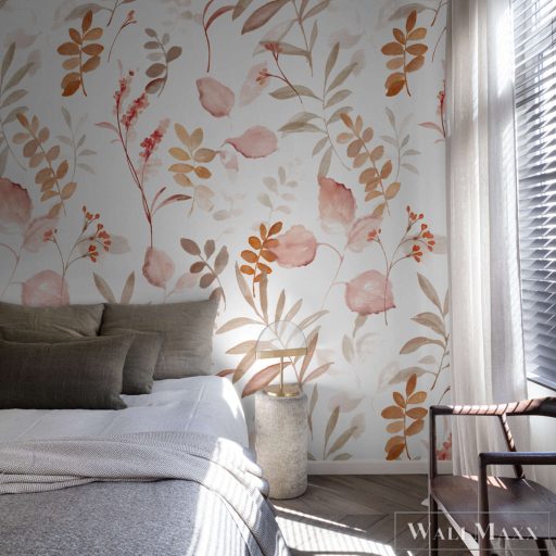 RASCH Roomblush 300359 narancssárga ágas-bogas mintás gyermek digitális panel