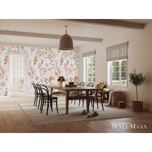 RASCH Roomblush 300359 narancssárga ágas-bogas mintás gyermek digitális panel