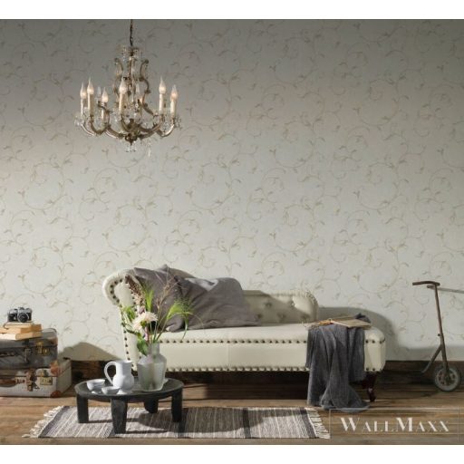 AS CREATION Romantico 2023 tapéta 30418-2 beige krémszínű csillogó