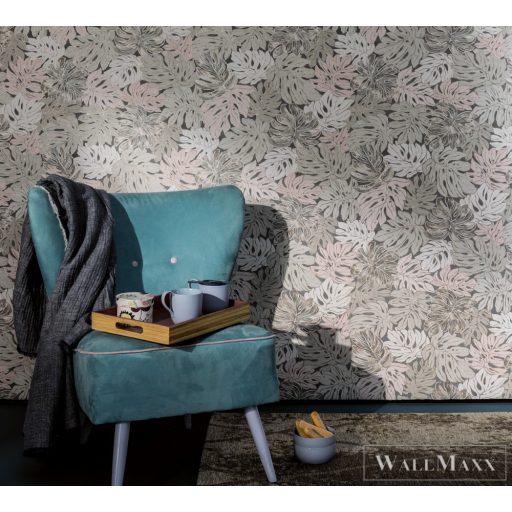 Marburg Casual 30433 Natúra szürke filodendron mintás tapéta