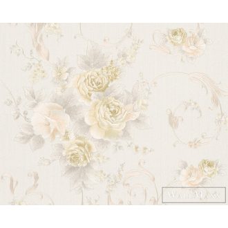   AS CREATION ROMANTICO 2022 30647-1 KRÉMSZÍNŰ KLASSZIKUS TAPÉTA
