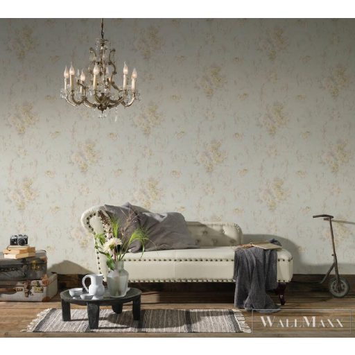 AS CREATION ROMANTICO 2022 30647-1 KRÉMSZÍNŰ KLASSZIKUS TAPÉTA