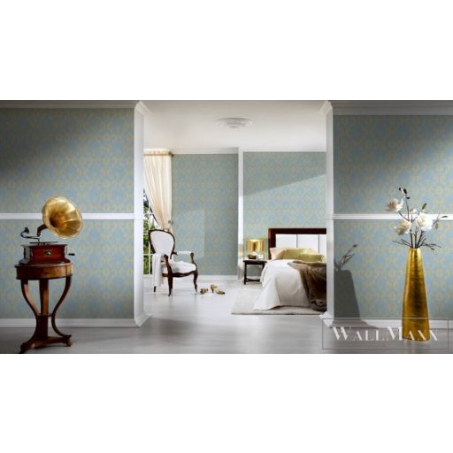 AS CREATION AP Finest 30658-6 kék barokk mintás klasszikus tapéta