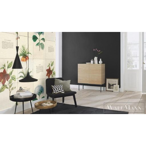 307801 gyógynövények mintázatú tapéta