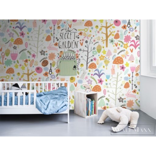 BN WALLS SmallTalk 30804 színes Titkos kert mintás Gyerek vlies digitális panel
