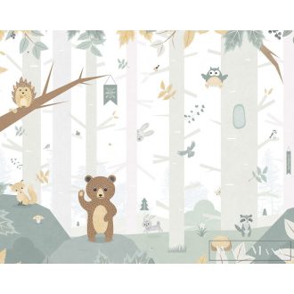   BN WALLS SmallTalk 30809 szürke, barna Állatos Gyerek vlies digitális panel