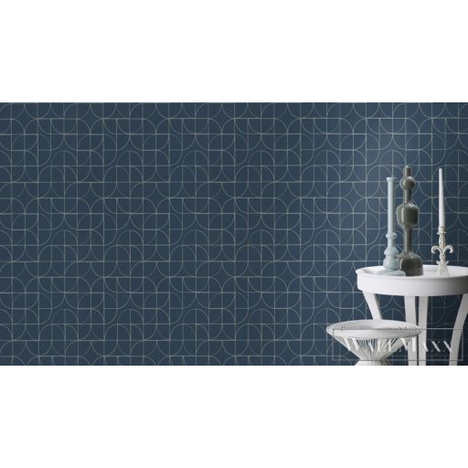 Rasch Symmetry 310108 kék grafikai tapéta