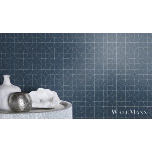 Rasch Symmetry 310108 kék grafikai tapéta