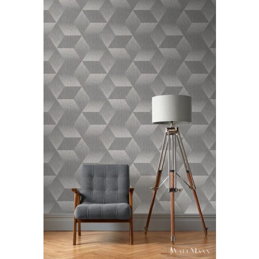 RASCH Zoya 2023 311006 ezüst, szürke 3D-tér-hatású Térhatású tapéta