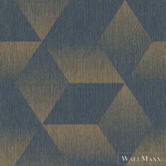   RASCH Zoya 2023 311013 arany, kék Tér-hatású 3D-mintás Térhatású tapéta