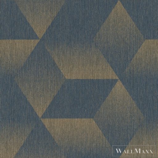RASCH Zoya 2023 311013 arany, kék Tér-hatású 3D-mintás Térhatású tapéta