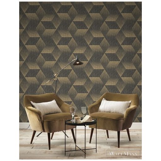 RASCH Zoya 2023 311020 szürke, fekete Tér-hatású 3D-mintás Térhatású tapéta