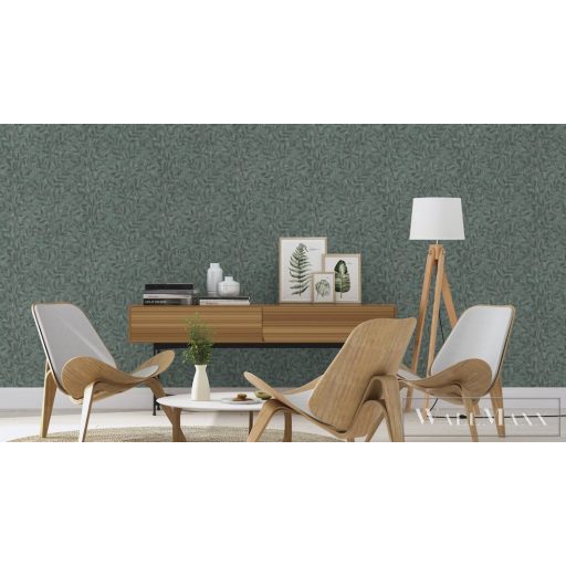 RASCH Factory V 315042 zöld levél mintás Ipari tapéta