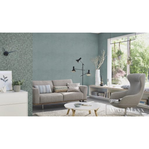 RASCH Factory V 315042 zöld levél mintás Ipari tapéta