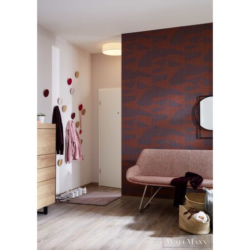 Marburg Schöner Wohnen New Modern 31820 Natur piros sokszög mintás tapéta