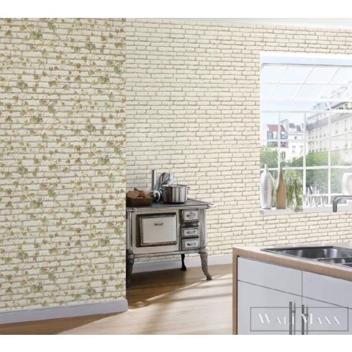 AS CREATION fehér téglamintás tapéta 31943-1