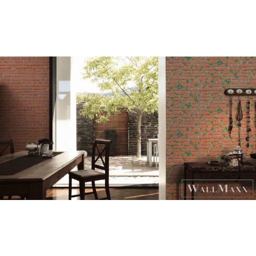 AS CREATION piros tégla mintás tapéta 31943-2