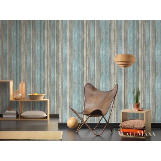 AS CREATION Elements 31993-2 kék intarzia vidéki tapéta