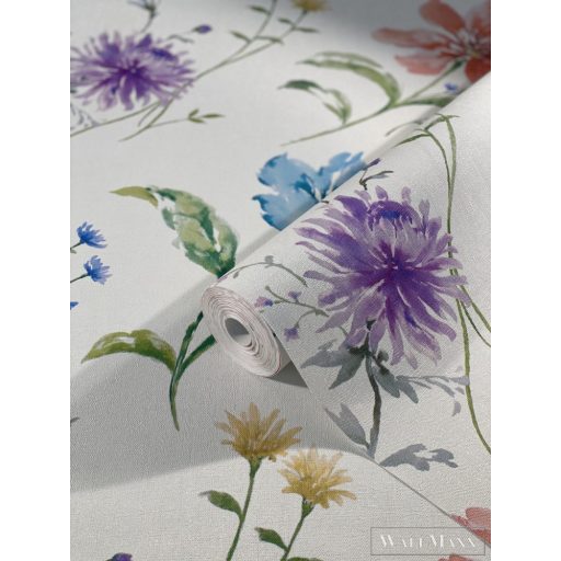 Marburg Shades 2025 32454 kék virágmintás tapéta