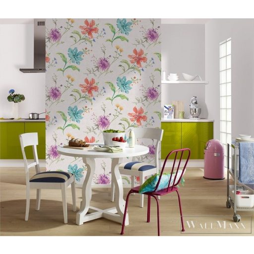 Marburg Shades 2025 32454 kék virágmintás tapéta