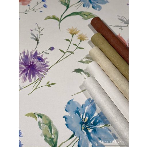 Marburg Shades 2025 32454 kék virágmintás tapéta