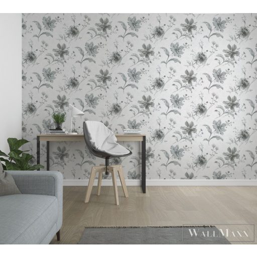 Marburg Shades 2025 32456 szürke virágmintás tapéta