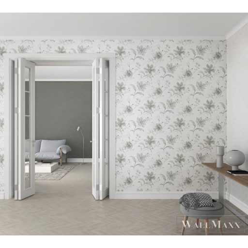 Marburg Shades 2025 32456 szürke virágmintás tapéta