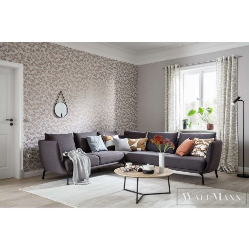 Marburg Schöner Wohnen 2 32704 ezüst levélmintás tapéta