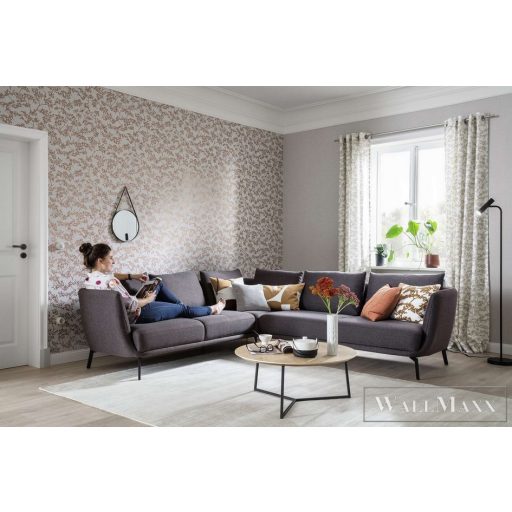 Marburg Schöner Wohnen 2 32704 ezüst levélmintás tapéta