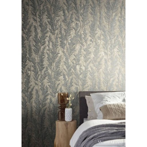 MARBURG Natural Opulence 33209 platina levél mintás Modern tapéta
