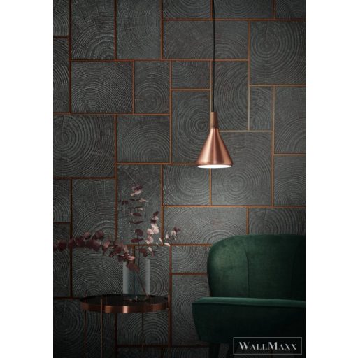 MARBURG Natural Opulence 33224 antracit intarzia mintás Modern tapéta